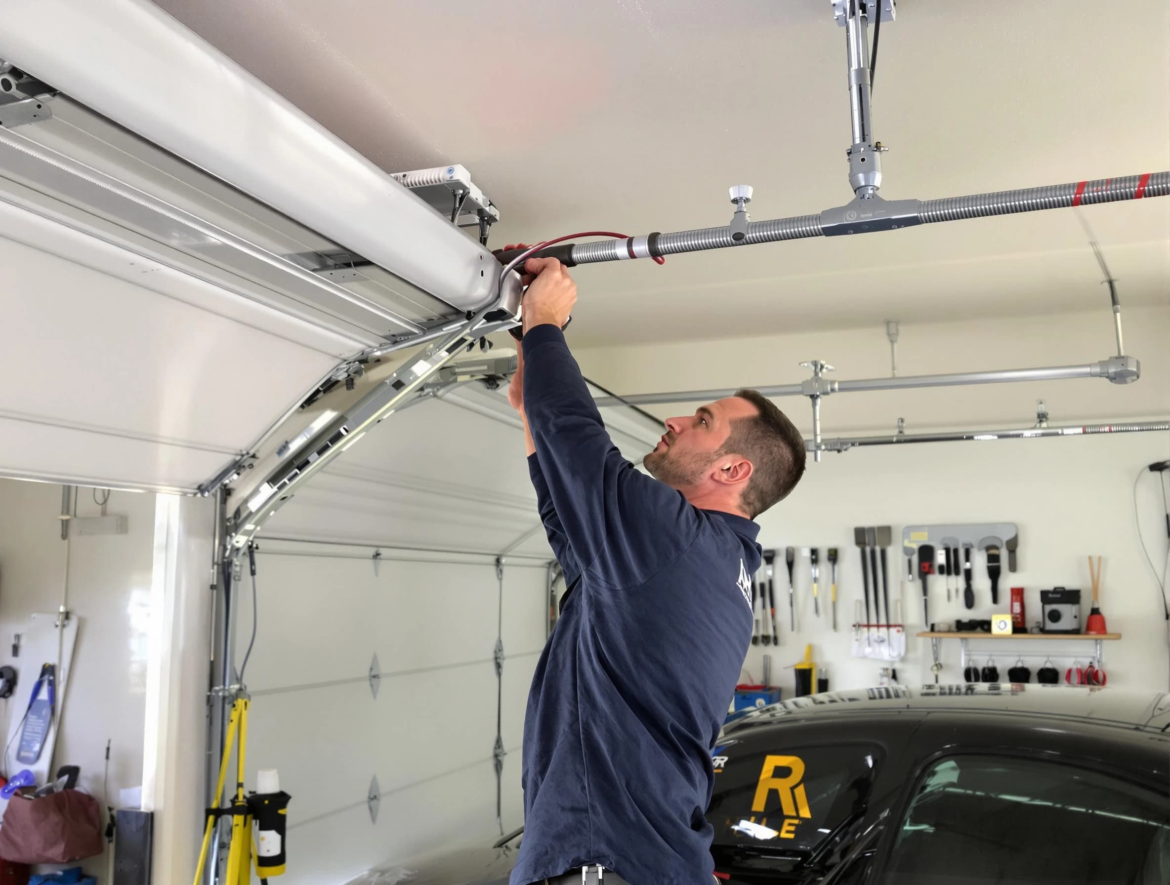 Florence Garage Door Repair technician performing garage door cable repair in Florence