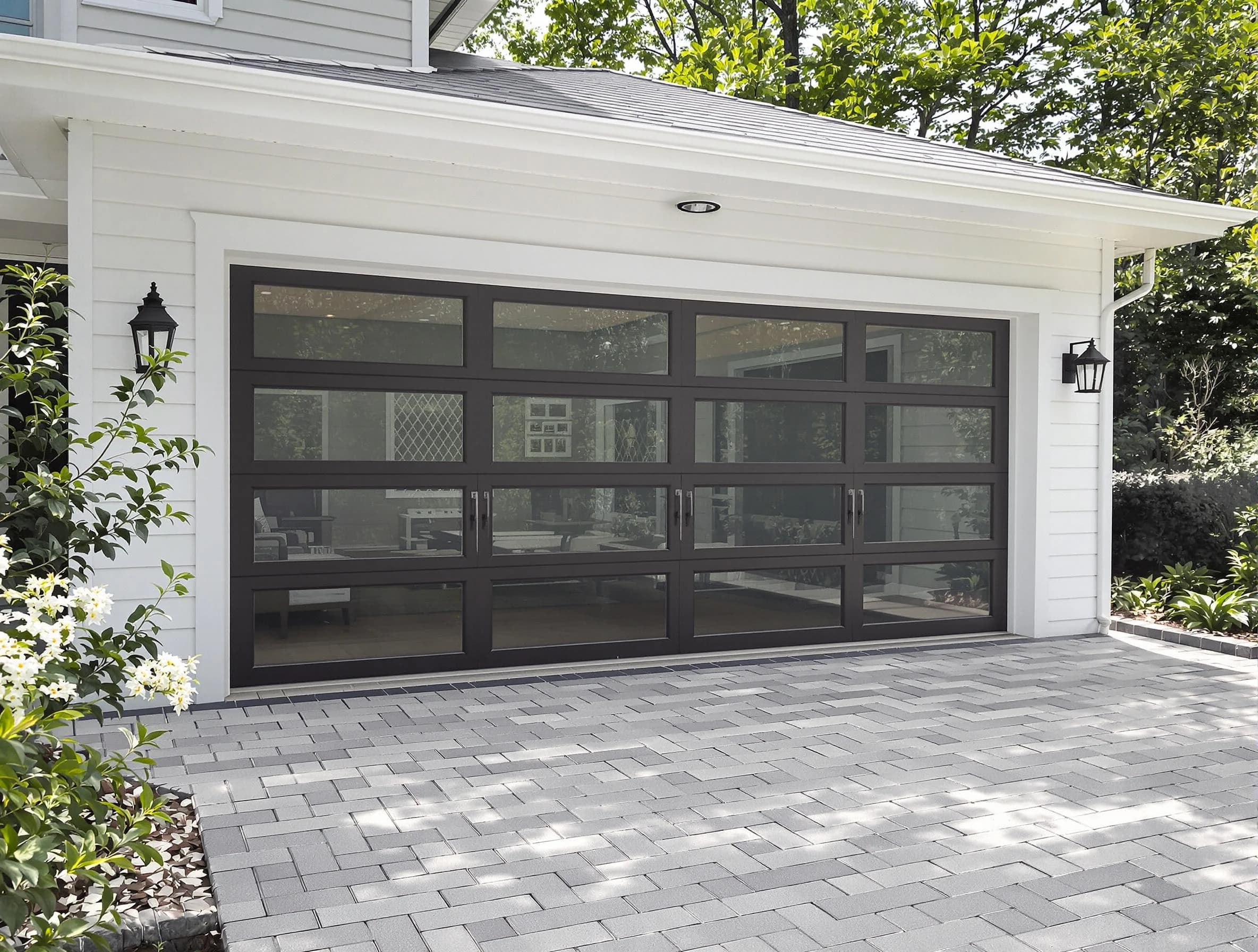 Florence Garage Door Repair design specialist presenting custom garage door options to Florence homeowner