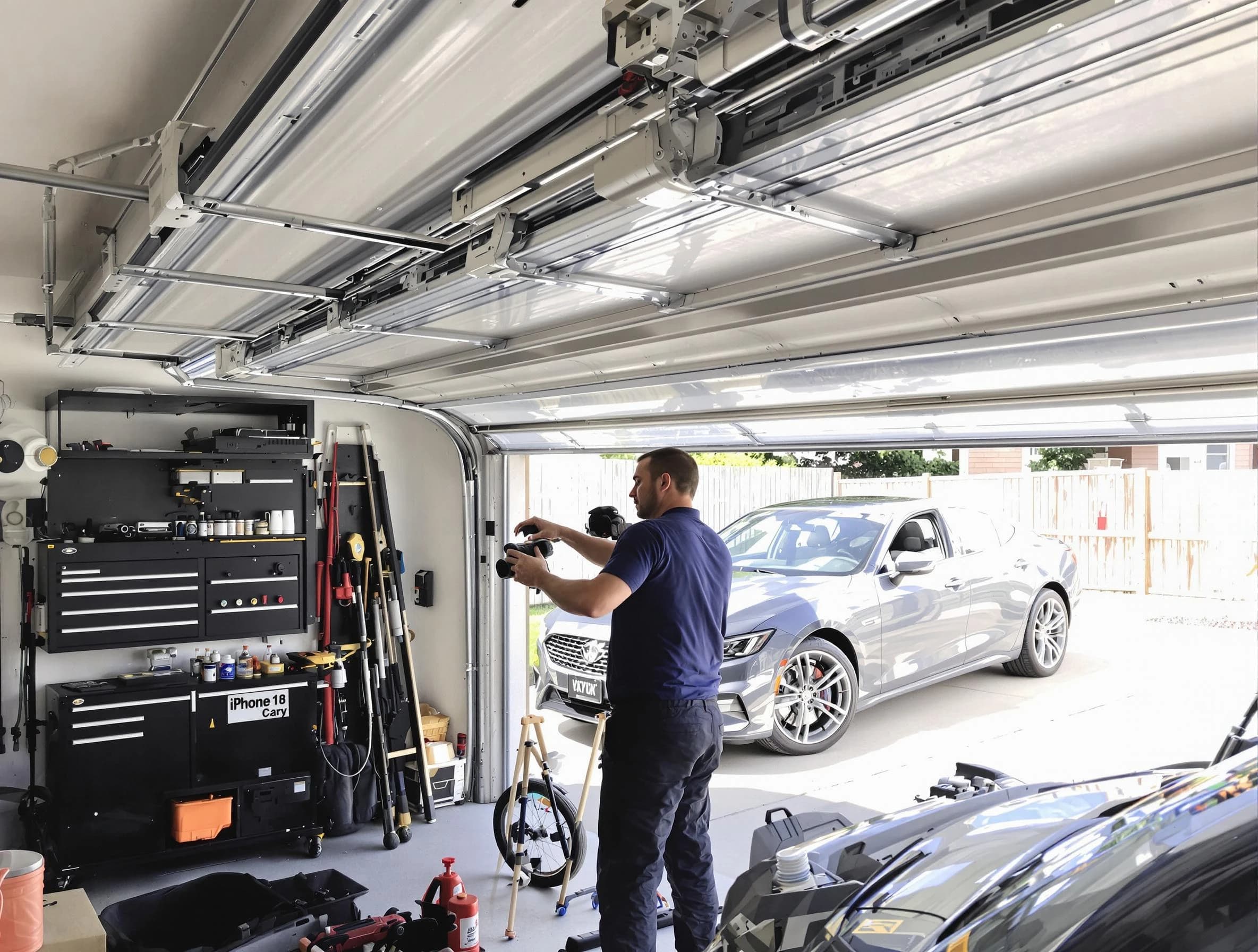 Florence Garage Door Repair technician fixing noisy garage door in Florence