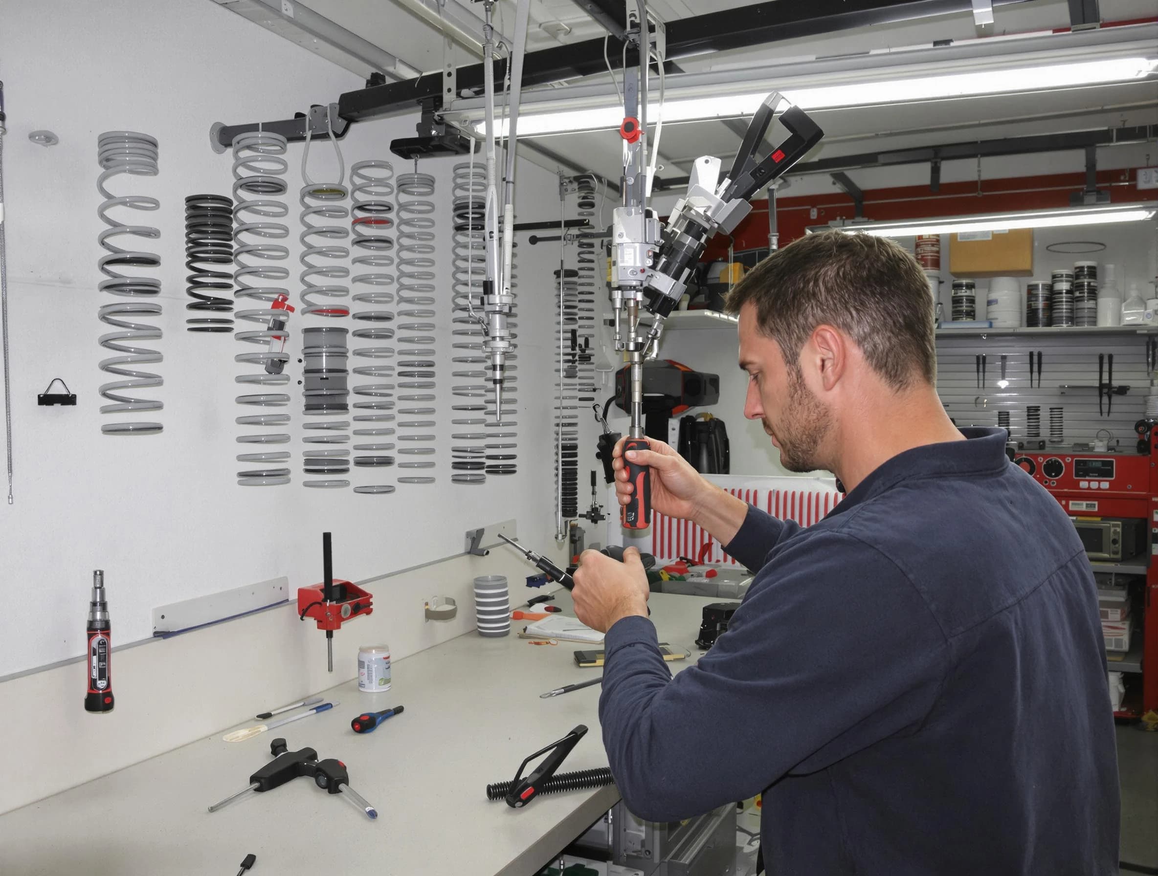 Florence Garage Door Repair safety certified technician performing precision spring replacement in Florence